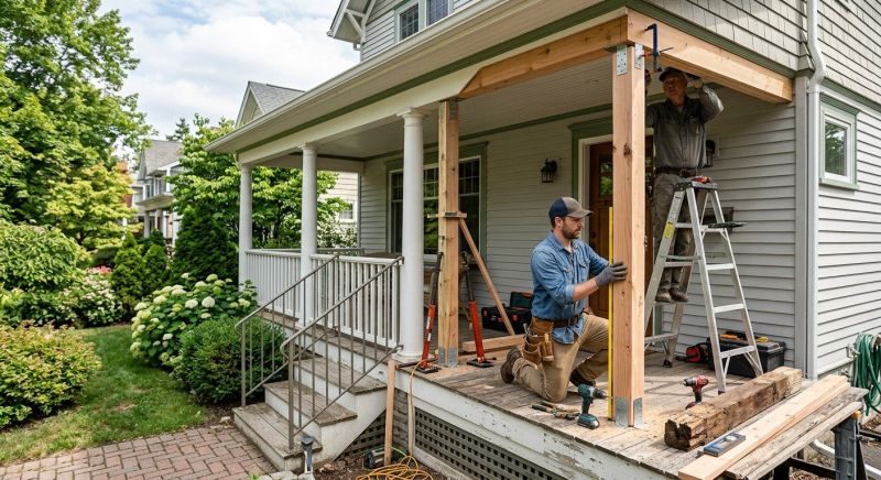 Veranda Post Repair in Redmond, WA