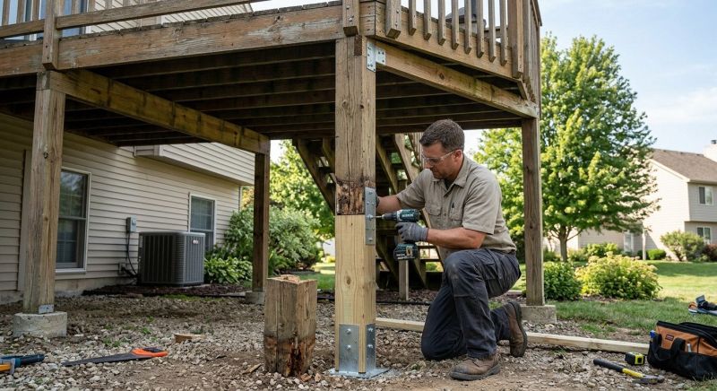 Veranda Post Repair in Redmond, WA