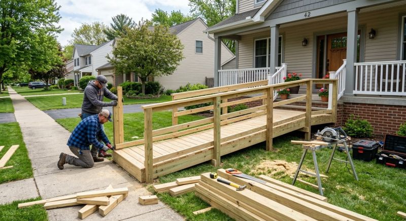 Wood Ramp Installation in Kansas City, KS